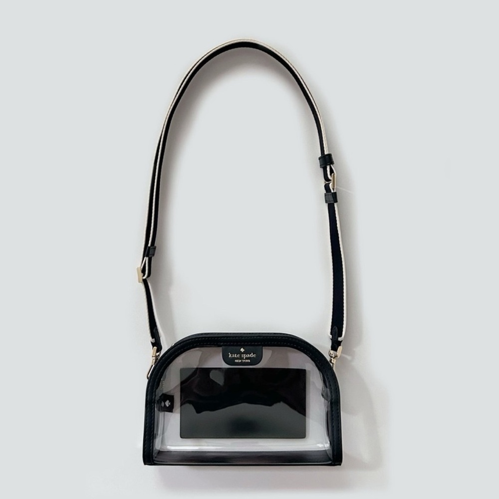 New!! Kate Spade Black and Clear Crossbody Bag